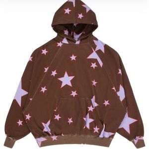 Praying Brown Star Patterned Hoodie, brand new and sold out